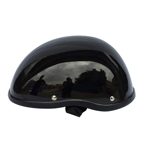 57-62Cm Abs Plastic Motorhelm Voor Harley Motorcross Capacete Half Helm Retro Matte Heldere Zwarte: Bright black