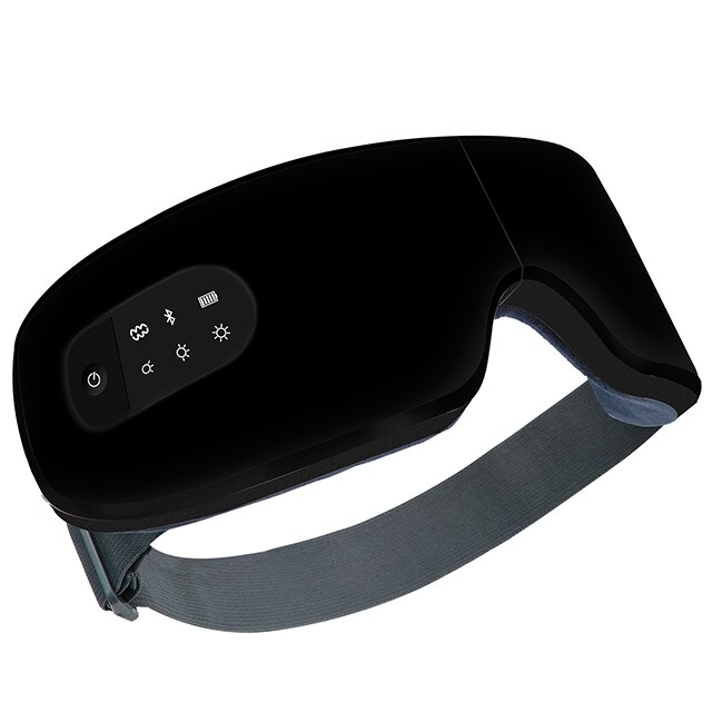 Electric Eye Massager Wireless Digital Eye Mask Compress Adjustable Elastic Band Vibration Massage Eye Relief Fatigue: Black