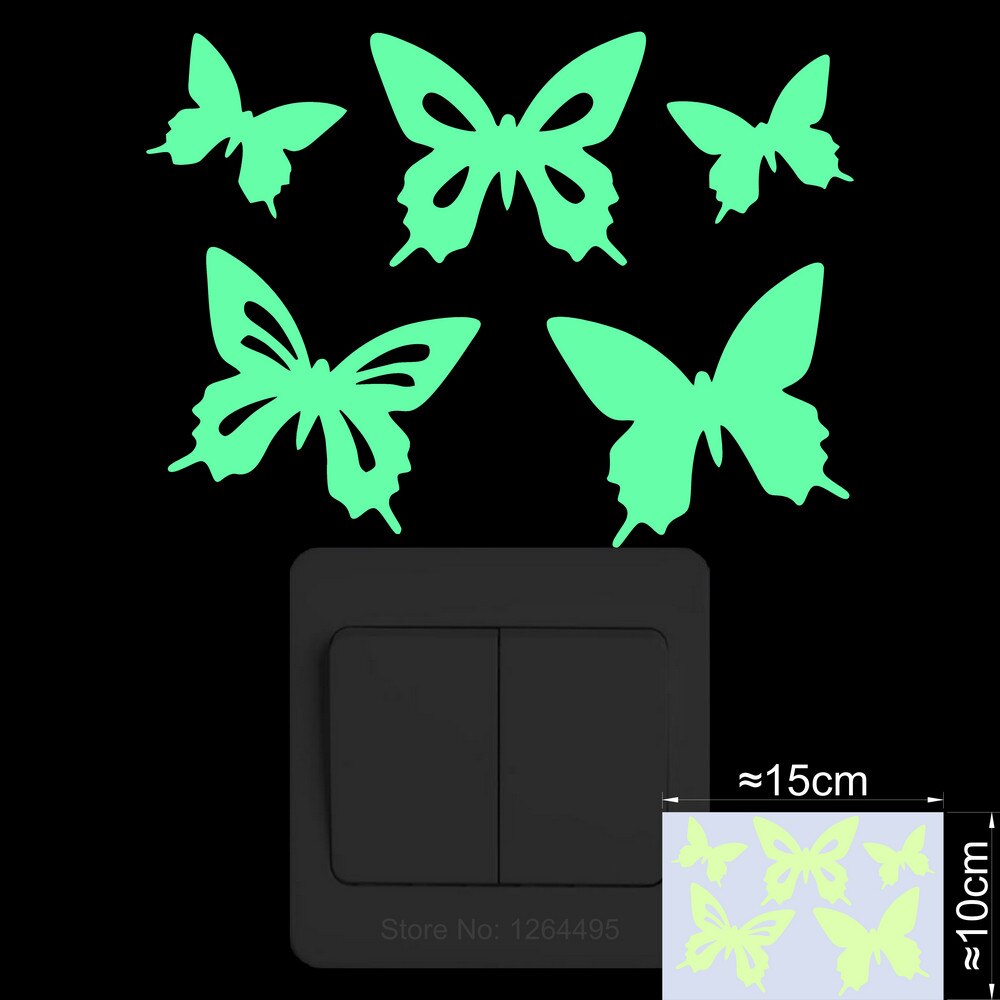 Butterfly Glow Stickers Kids Room Switch Bedroom C... – Grandado