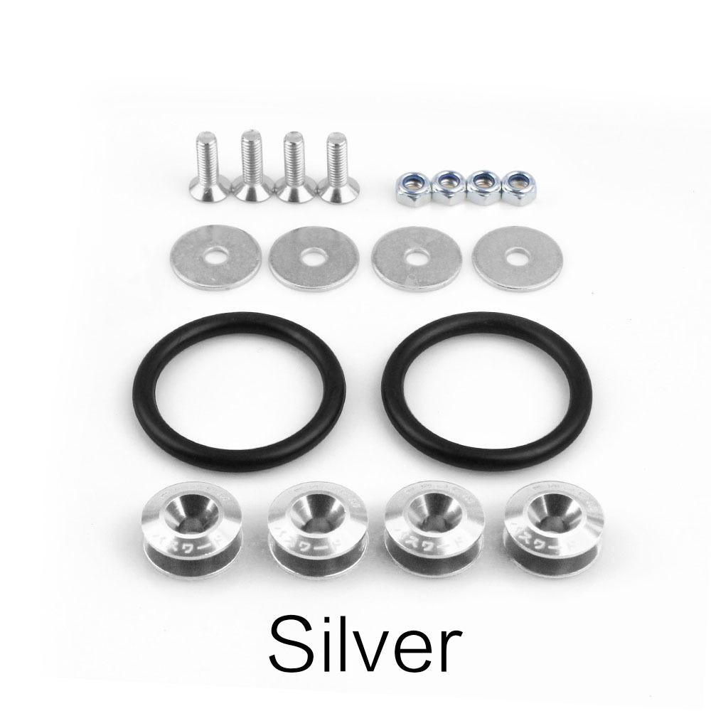 Stonego Snelsluitingen Voor Auto Bumpers Kofferbak Spatbord Luiken Deksels Kit: Zilver