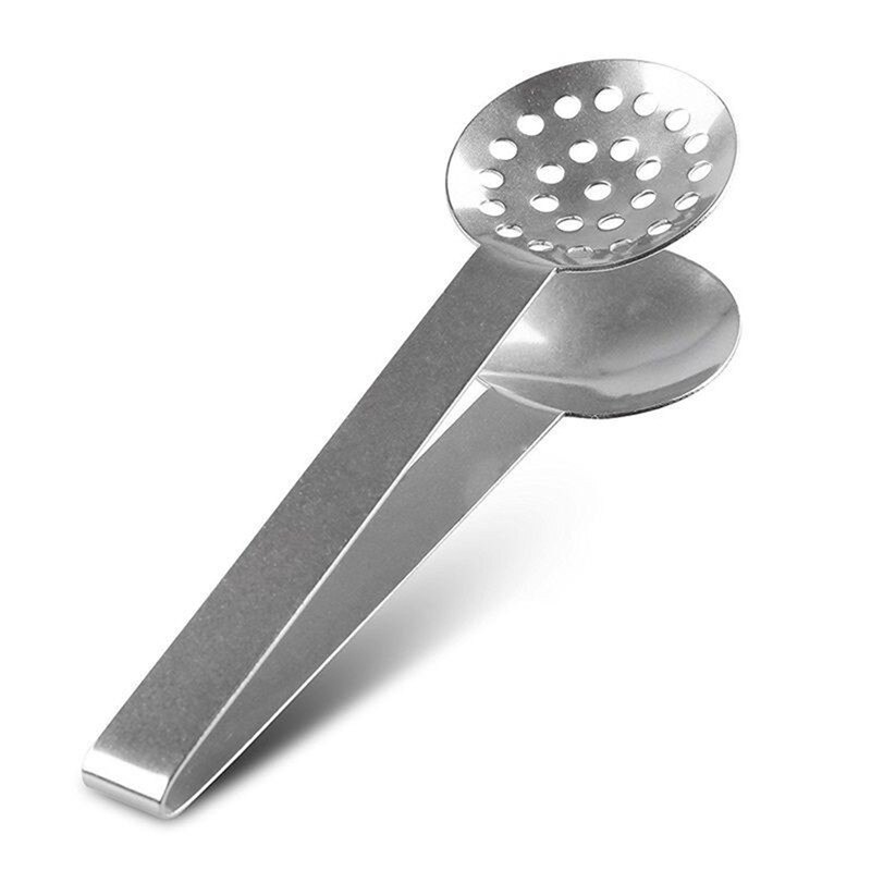 Theeklem roestvrij staal ronde theezakjes tang keukengereedschap theezakje knijper houder grip dikke citroenschaaf clip: Default Title