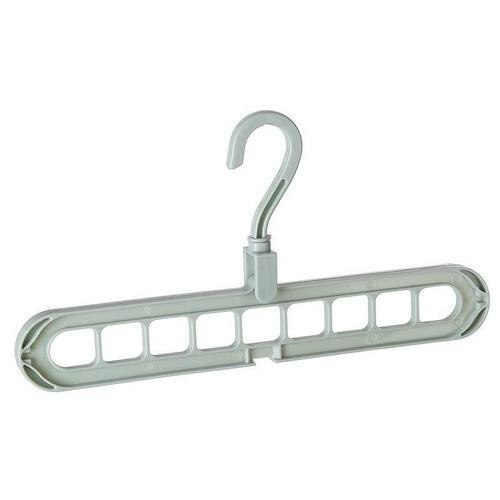 Percha mágica plegable multifunción, colgador giratorio de nueve agujeros para ropa, armario de secado de ropa, soporte de almacenamiento para dormitorio y hogar: green