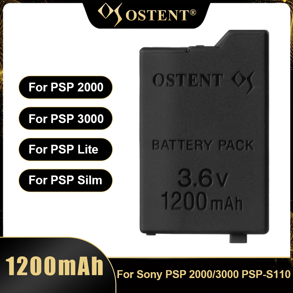 OSTENT 3.6V 1200mAh wymienna bateria do Sony PSP 2000 3000 PSP-S110 Gamepad akumulator o prawdziwej pojemności
