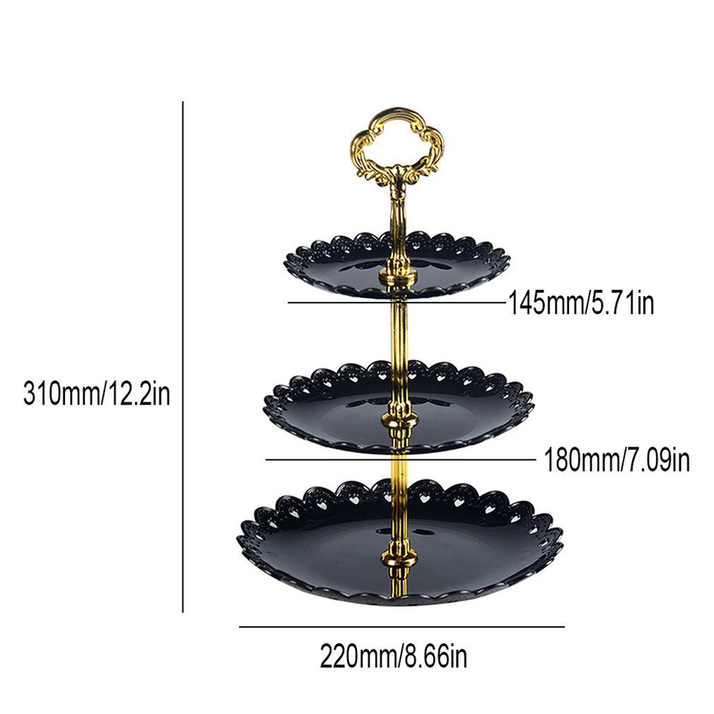 European Fruit Plate Three-Layer Snack Rack Living Room Fruit Bowl Wedding Cake Cake Cake Rack Candy Rack