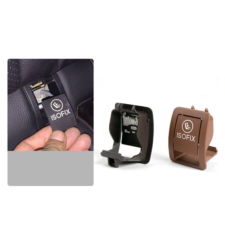 Cubierta de seguridad ISOFIX para asiento trasero de coche, anclaje de seguridad para Mercedes Benz glc-class W253, color negro y marrón