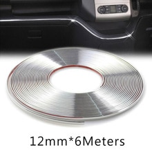 Cover Chrome moulding trim strip Decoration Universal Accessories Silver