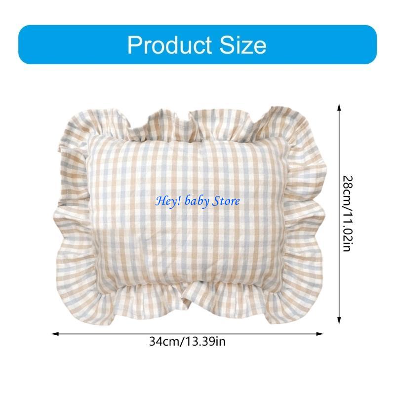 Q1FE Nordic Summer Baby Soothing Pillow Small Square Pillow Back Support Cushion Sleep Pillow Feature Not Removable