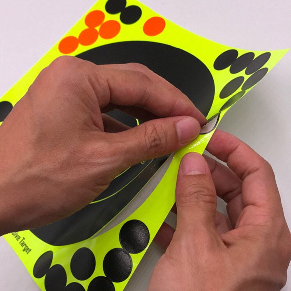 25 pçs adesivo de papel fluorescente ao ar livre splatter alvo decalques