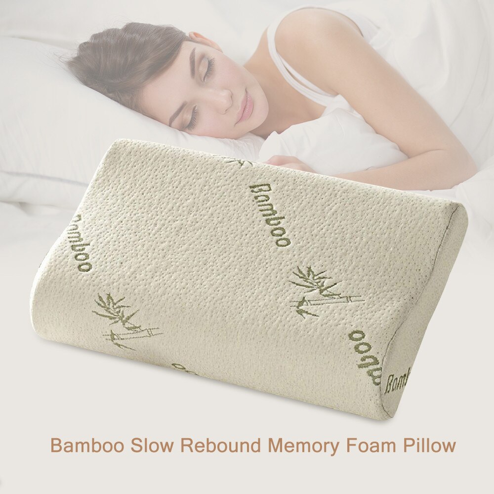 Original Bamboo Fiber Pillow Slow Rebound Health Care Memory Foam Pillow Memory Foam Pillow Support The Neck Fatigue Relief