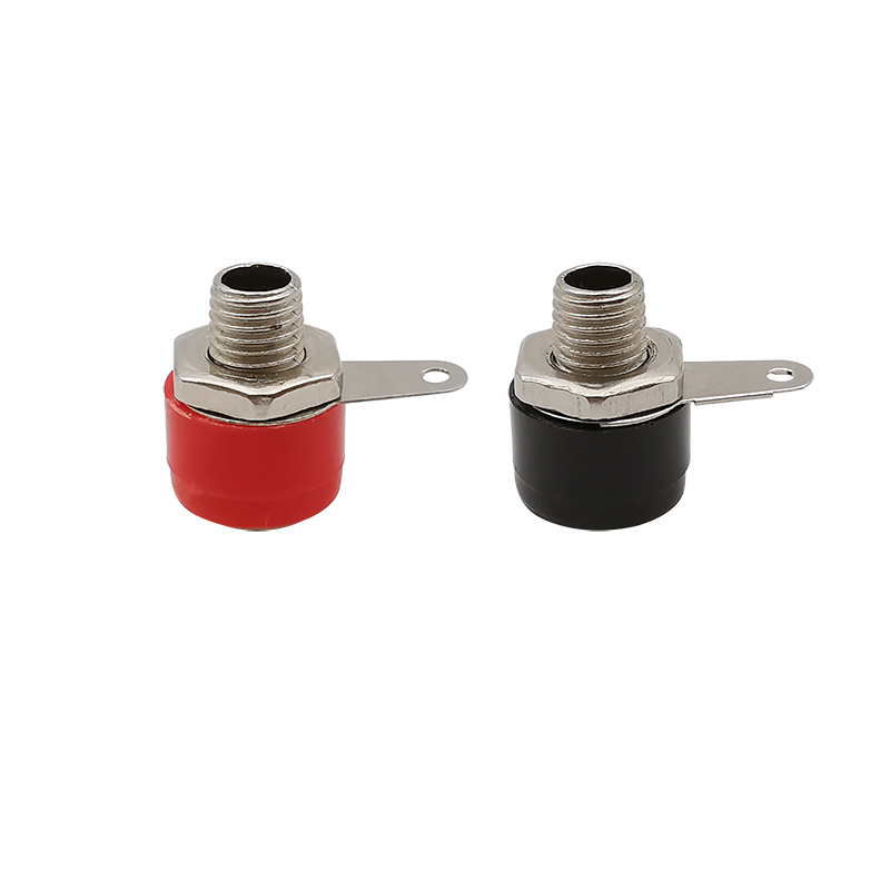 25 Stücke 5 Farbe 4mm Bananenbindung Post Prüfung Stecker 4mm Bananen Buchse Stecker Jack Adapter DIY verrotten Schwarz Grün Gelb Blau