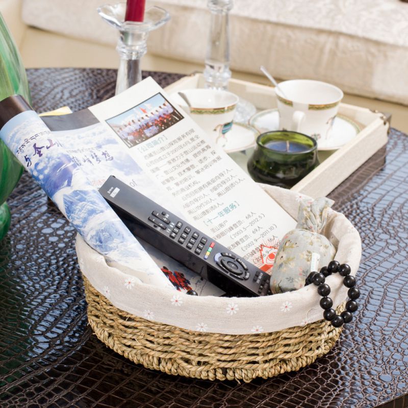 Multifunctional Woven Basket Storage Basket For Toilet Tank Top Decorative Basket For Closet, Bedroom, Bathroom, Entryway, Offic