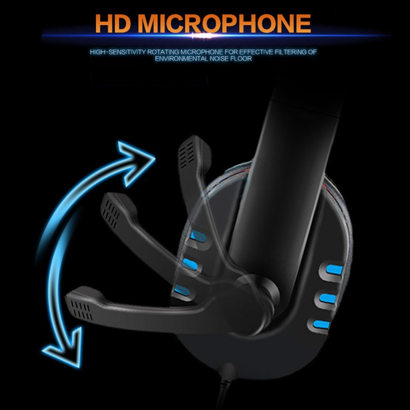 Auriculares para Gaming PS4, Cascos con cable y micrófono, música, luz LED estéreo, para Xbox One, Switch, ordenador portátil y teléfono