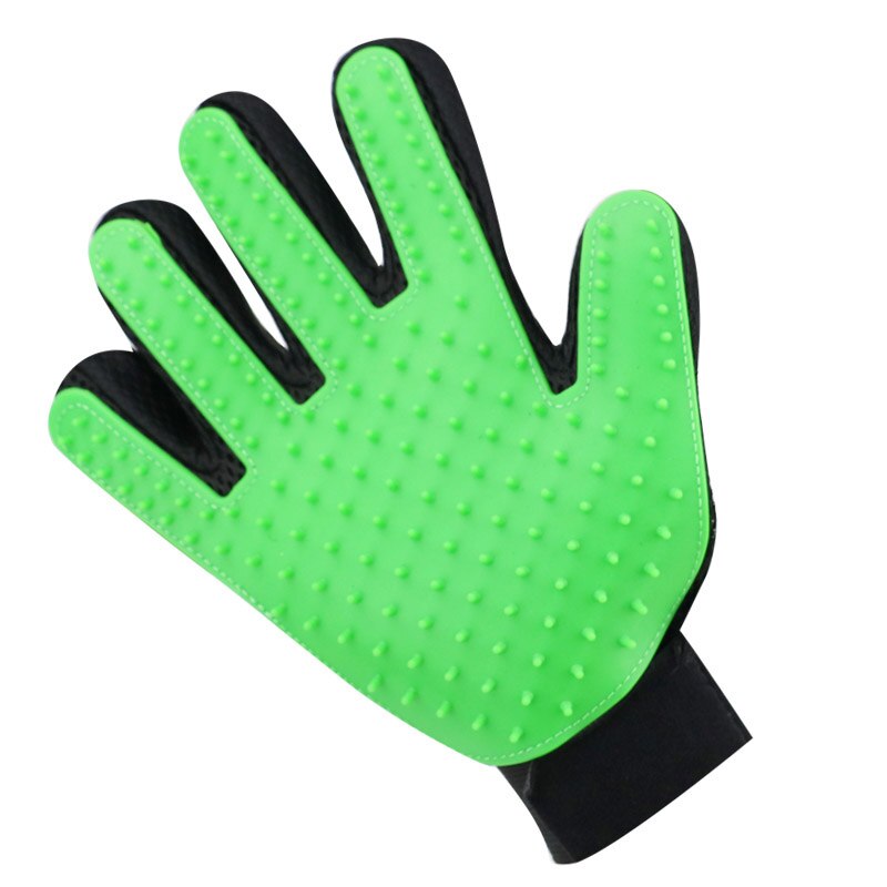 Cat Pet brush Glove Deshedding Gentle Efficient Pet Grooming Glove Dog Bath Cat cleaning Supplies Pet Glove Dog combs 2: Green / Right-Left hand 2pcs