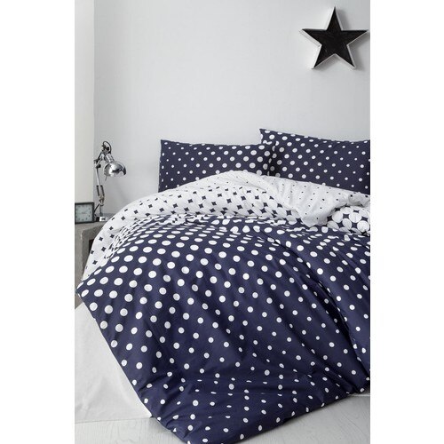 Lady Navy Notes Double Personality Duvet cover set