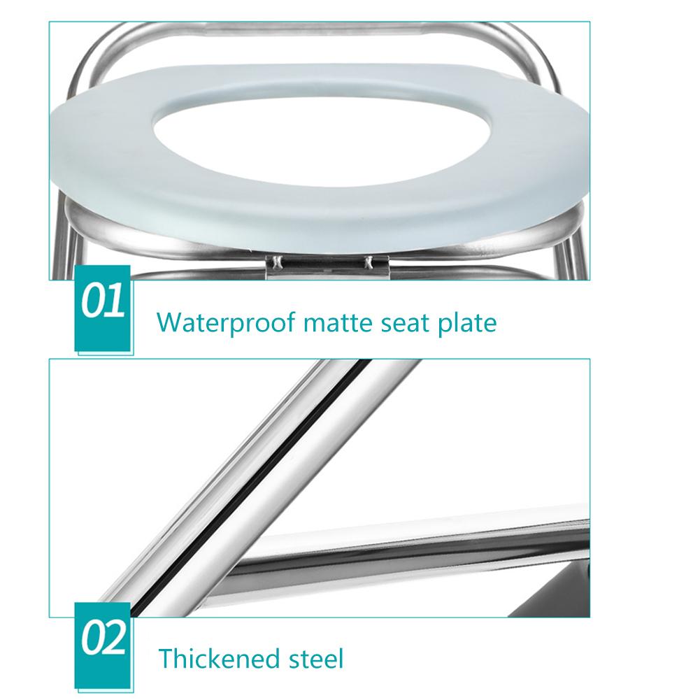 38cm høy toalettstol mobil sammenleggbar tykk toalettstol hjemmet enkelt toalett for eldre gravide funksjonshemmede