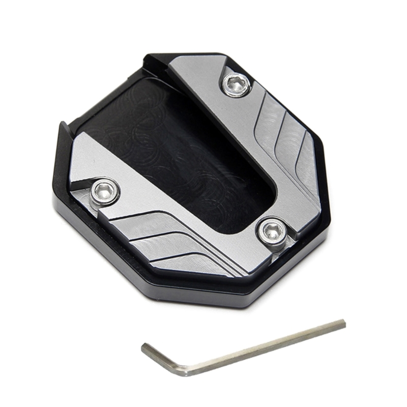 Extensor de pie de pata de cabra para motocicleta, almohadilla de extensión, placa de soporte, Base agrandada antideslizante: Verde militar