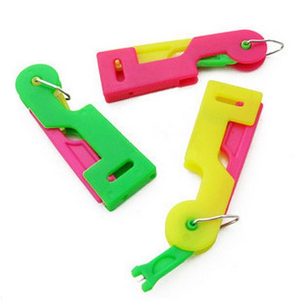 3Pcs Elderly Use Automatic Fine Sewing Needle Device Threader Thread Guide Tool