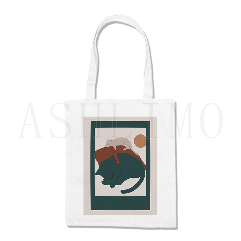 Kat Art Boodschappentas Bolsa Compra Plegable Jute Zak Bolsa Shopper Bolso Winkelen Handtas Tas Tote Herbruikbare Netto Ecobag Cabas: C398