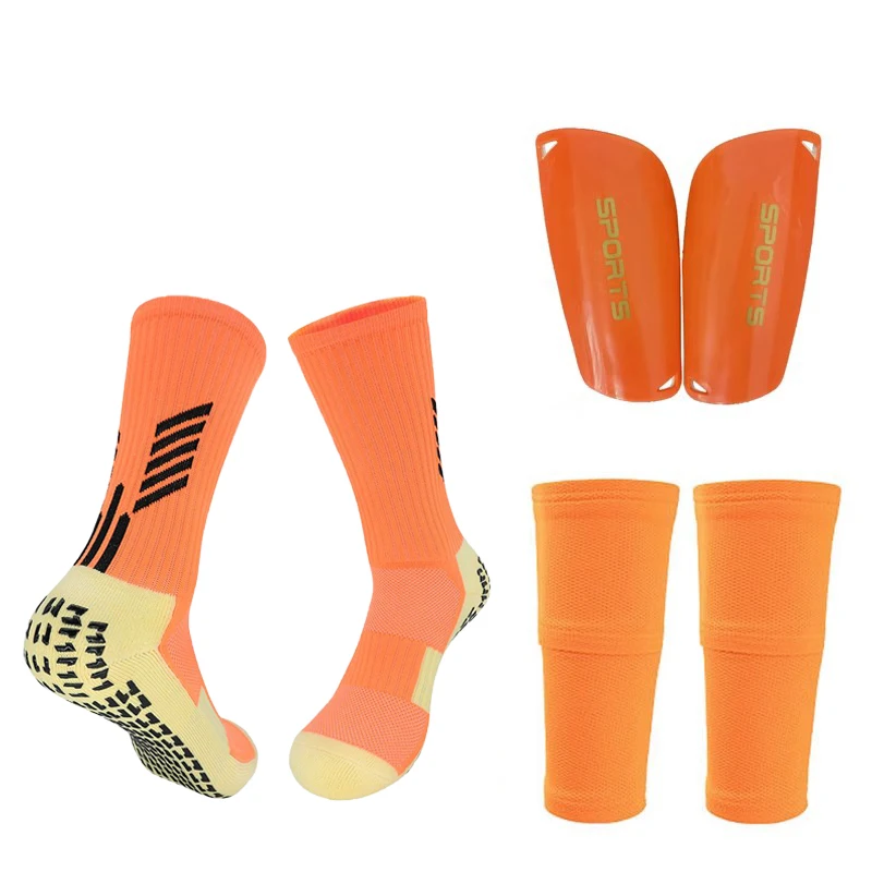 Een Set Uitrusting Volwassenen Kinderen Voetbal Scheenbeschermers Met Zakhoes Kuitmouw Nop Slip Sok Met Voetbal Scheenbeschermers: S / Bordeaux