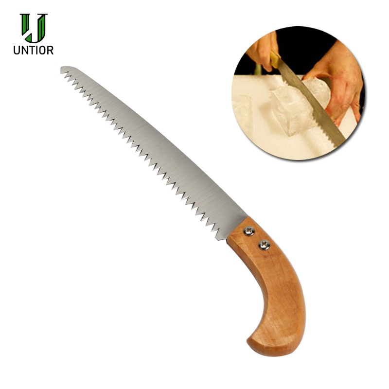 UNTIOR Ice Cutting Saw with Wood Handle Portable Mini Ice Cube Cutting Tool Household Party Bar Accoriess Three Styles