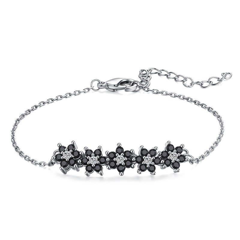 Zwart Awn Zilver Kleur Zilver Charm Armband Vrouwen Bruiloft Sieraden S010: Donker Goud