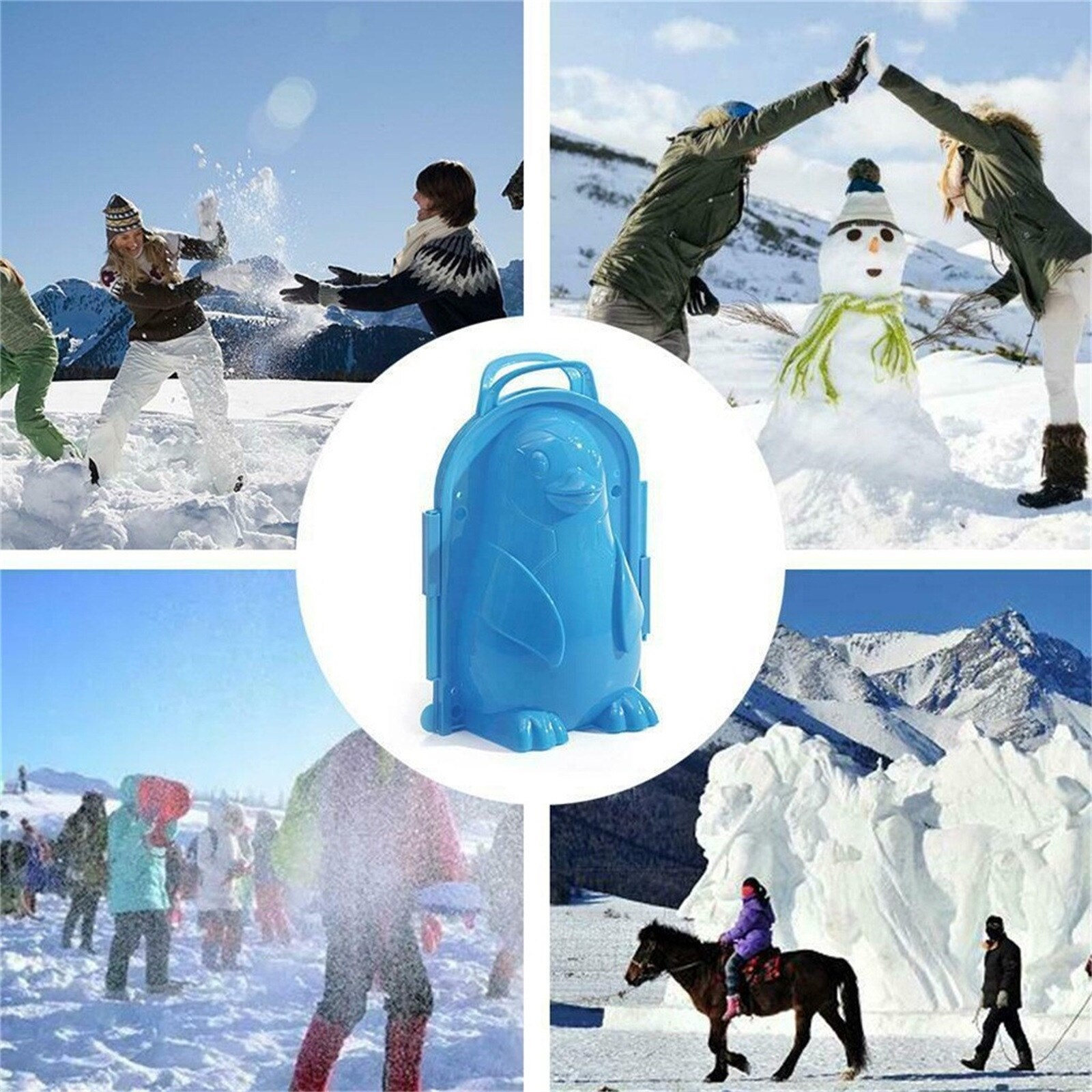 Cartoon-Penguin Sneeuwbal Speelgoed Sneeuw Maker Clip Tool Kids Speelgoed Winter Outdoor Sport Speelgoed Voor Kinderen Игрушка