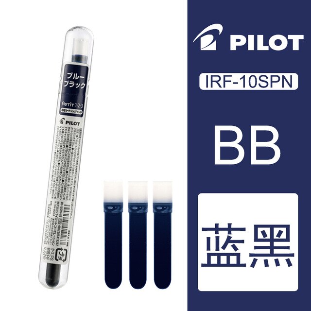 Pilot Mini pluma Vitality pluma estilográfica pluma de tinta de punta fina transparente suministros de envoltura colorida SPN-20F papelería de gran 1 Uds: blue black ink 1set