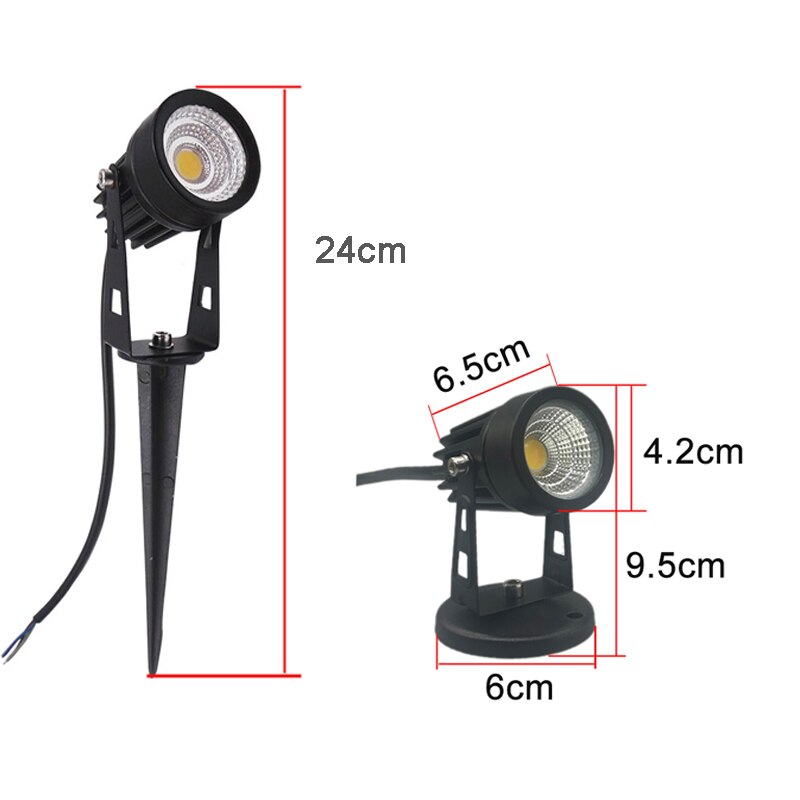 5w led landskabsspotlight lavspændingshavelys cob udendørs dekorativ lampe landskabsminibelysning til gårdhavegang