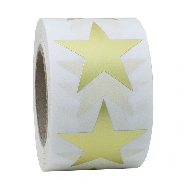 50 Labels Stickers Star Shape of Gold Stickers Seal Labels Scrapbooking for Package and Wedding Decoration Paper Golden