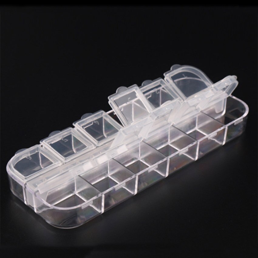 Grote Container Case Nail Art Lege Opslag Voor Nail Tips Display Box Steentjes Kralen Slices Nail Art Box