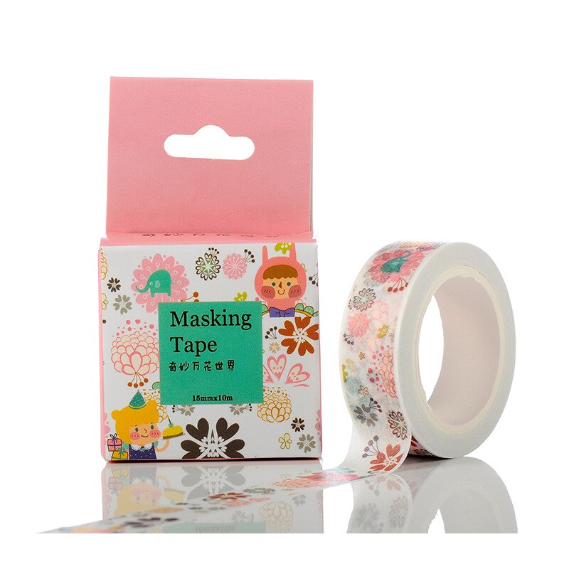 1.5cm avlet min nabo katt washi teip selvklebende diy scrapbooking klistremerke etikett maskebånd: G