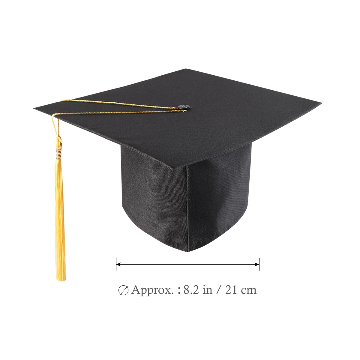 TINKSKY Adjustable Black Mortar Board Adults Graduation Hat Cap Dress Accessory Student Graduate