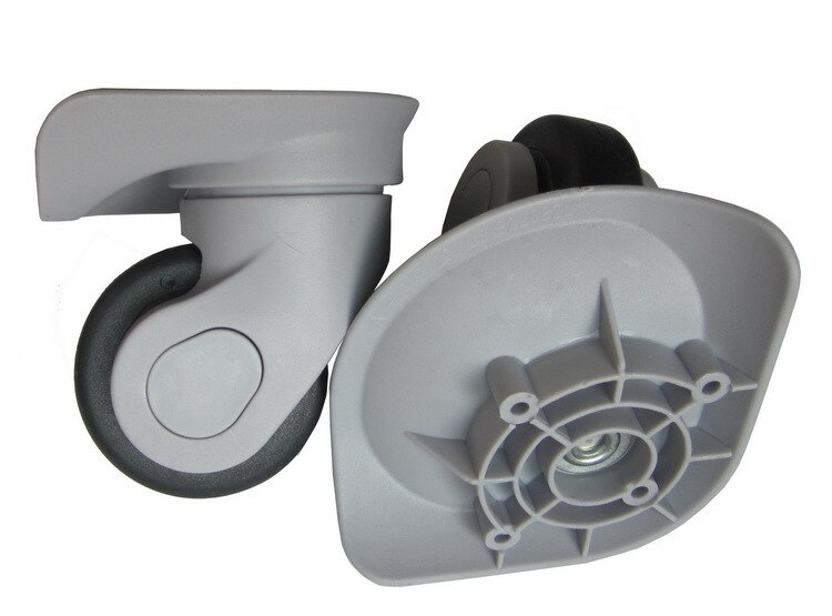 Silent Double row big Wheel Replacement luggage wheels for suitcases repair Trolley caster wheels parts trolley Black Rubber A19: 1 Pair Gray