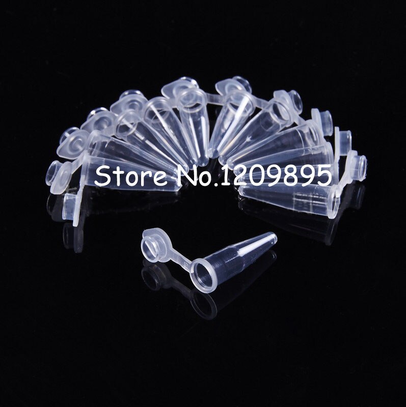 200PCS/Pack 0.2ml 6*22mm Polypropylene(PP) Plastic Centrifuge Tube EP/PCR Attached Flat Cap Sharp Bottom