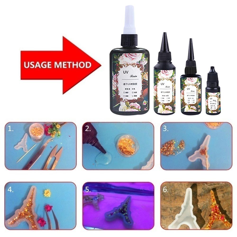 UV Resin Art Epoxy Shaped Pendant Mold Portable Uv Supplies Quick-Drying Transparent Uv Glue DIY Craft