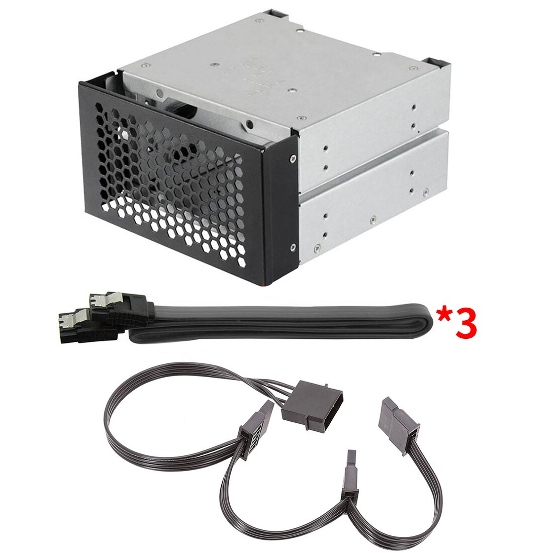 Xt-xinte 3- bay stor kapacitet hdd harddisk bur rack sas sata harddisk disk bakke caddy m sata kabel til computer tilbehør: Med sata kabelsæt
