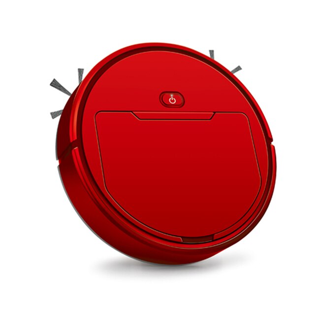 Robot aspirador multifuncional para el hogar, potente succión, limpiador inteligente, carga usb, práctico robot de barrido automático, húmedo: Rojo