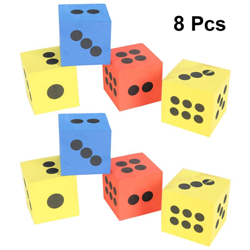 8 stücke EVA Schaum Würfel Tragbare Große Leichte Block Würfel Mathematik Pädagogisches Würfel Party Spielen Würfel