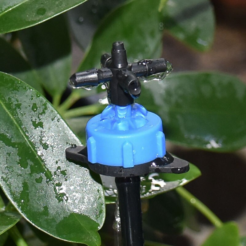 8L 4-way DRIPPERS Cross arrow dropper water debit Regulator drip irrigation dropper Pressure Compensating Emitter 50PCS