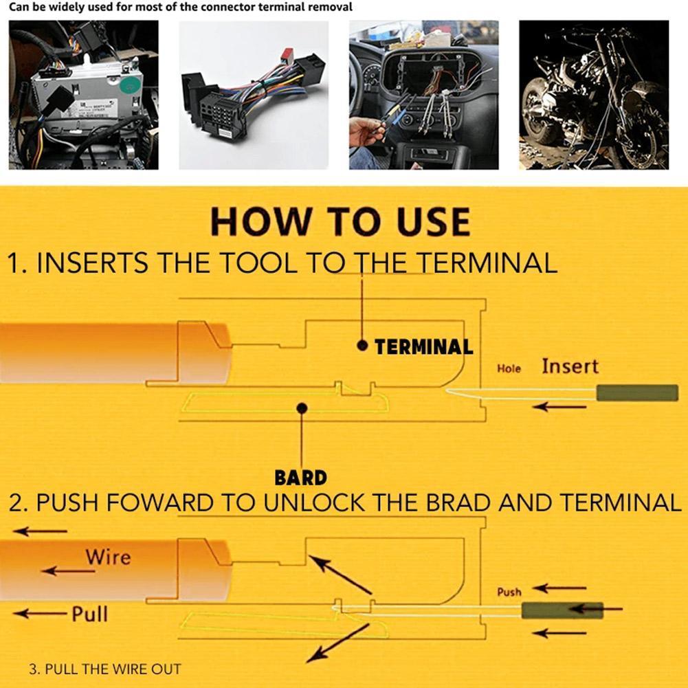 70pcs/set Terminal Ejector Kit Electrical Wire Crimp Connector Accessories Kit Extractor Kit Automotive Terminal Plug Eject A8Y8