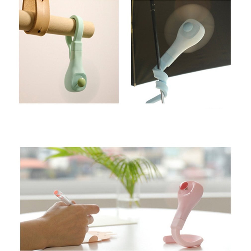 Handvat slang usb mini ventilator draagbare mini ventilator handventilator thuiskantoor bureau snelheid instelbaar oplaadbare ventilator