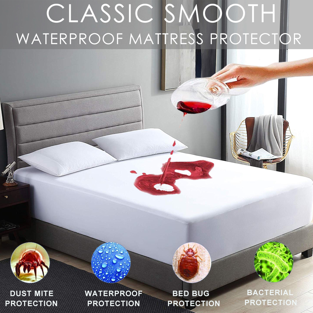 Lfh 160X200cm Waterdicht En Vlekbestendig Matrasbeschermer Bed Bug Proof Wasbare Hypoallergeen Matras Covers