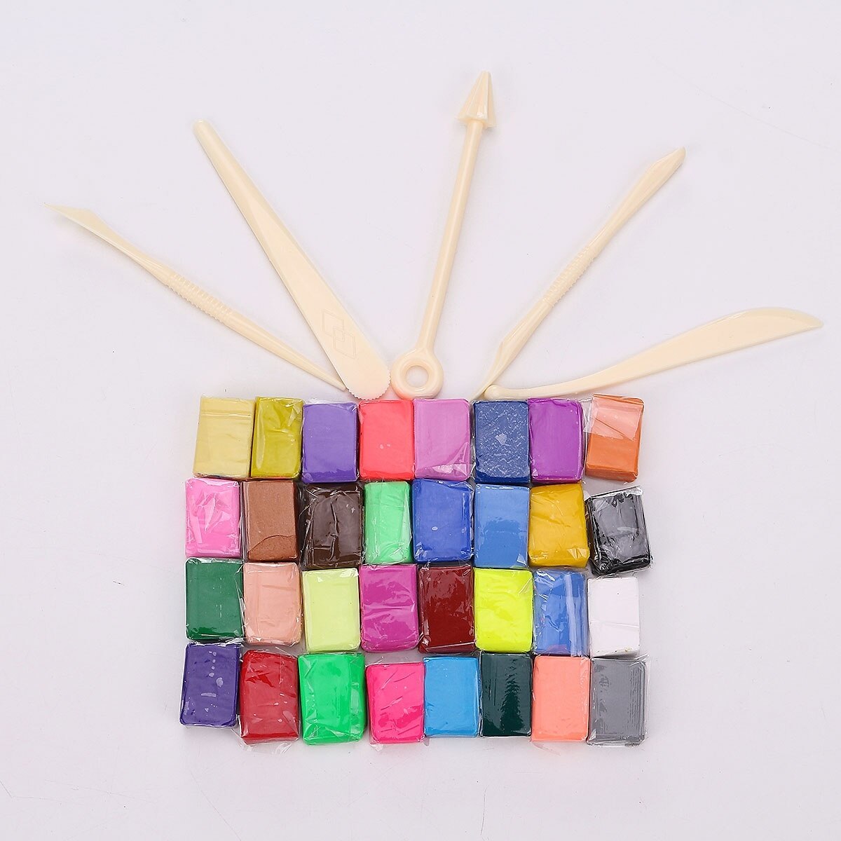 5 Tool + 32 Color Safe Oven Bake Polymer Clay Bloc... – Vicedeal