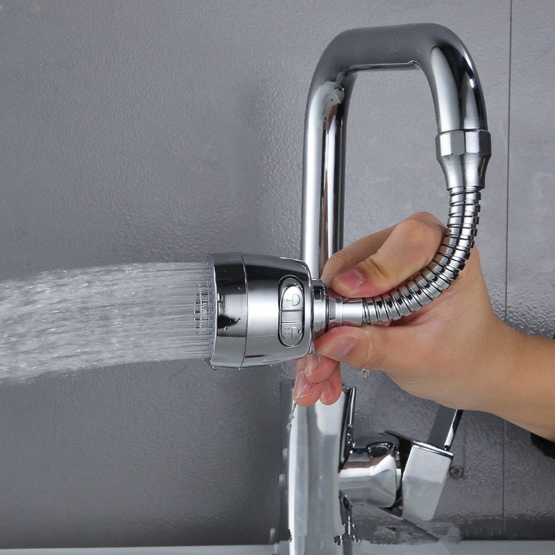 Neue Edelstahl Wasserhahn Verlängerung Bubbler Drehen Dusche Kopf Verlängern klopfen Wasser Filter Heimat Küche Schlecht Spüle Zubehör