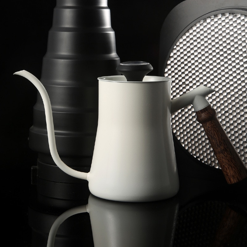 650Ml Huishoudelijke Opknoping Oor Pot Hand Koffie Pot Mini Koffiezetapparaat Rvs Drip Type Met Thermometer Coffeeware Gereedschap