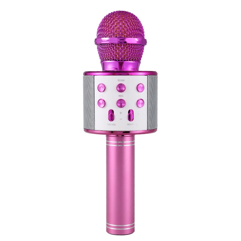 Professionelle Bluetooth Drahtlose Mikrofon Lautsprecher Handheld Mikrofon Karaoke Mic Musik Spieler Singen Recorder KTV Mikrofon: Violett