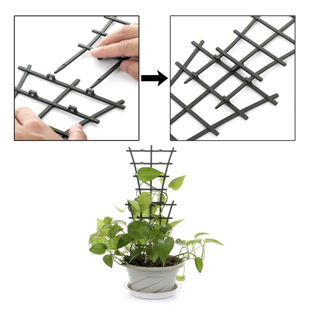 Plant Vines Climbing Trellis-Garden Plastic Mini Potted Support Durable Plant Support Frame Garden Balcony Plant Flower