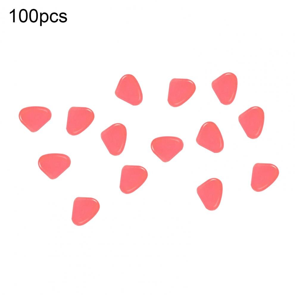 100Pcs Luminous Pebbles Eco-friendly Warm Light Resin Glow in the Dark Pebbles for Home: Pink