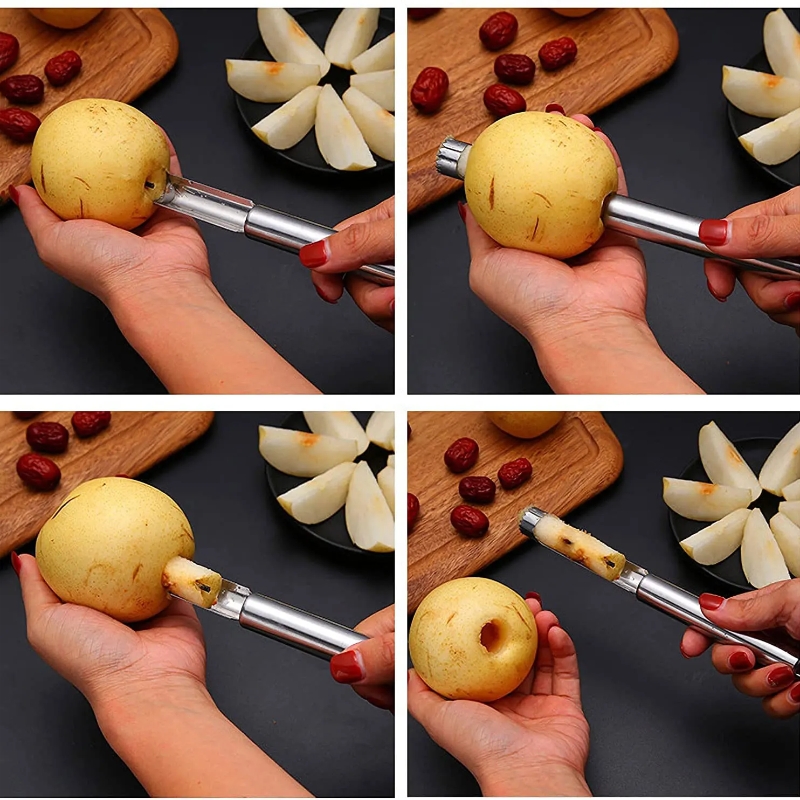 Küchenwerkzeug-Set aus Edelstahl 430, Gadgets und Zubehör, Obstball-Schnitzmesser, Obstschäler, Eislöffel, Kartoffelmesser