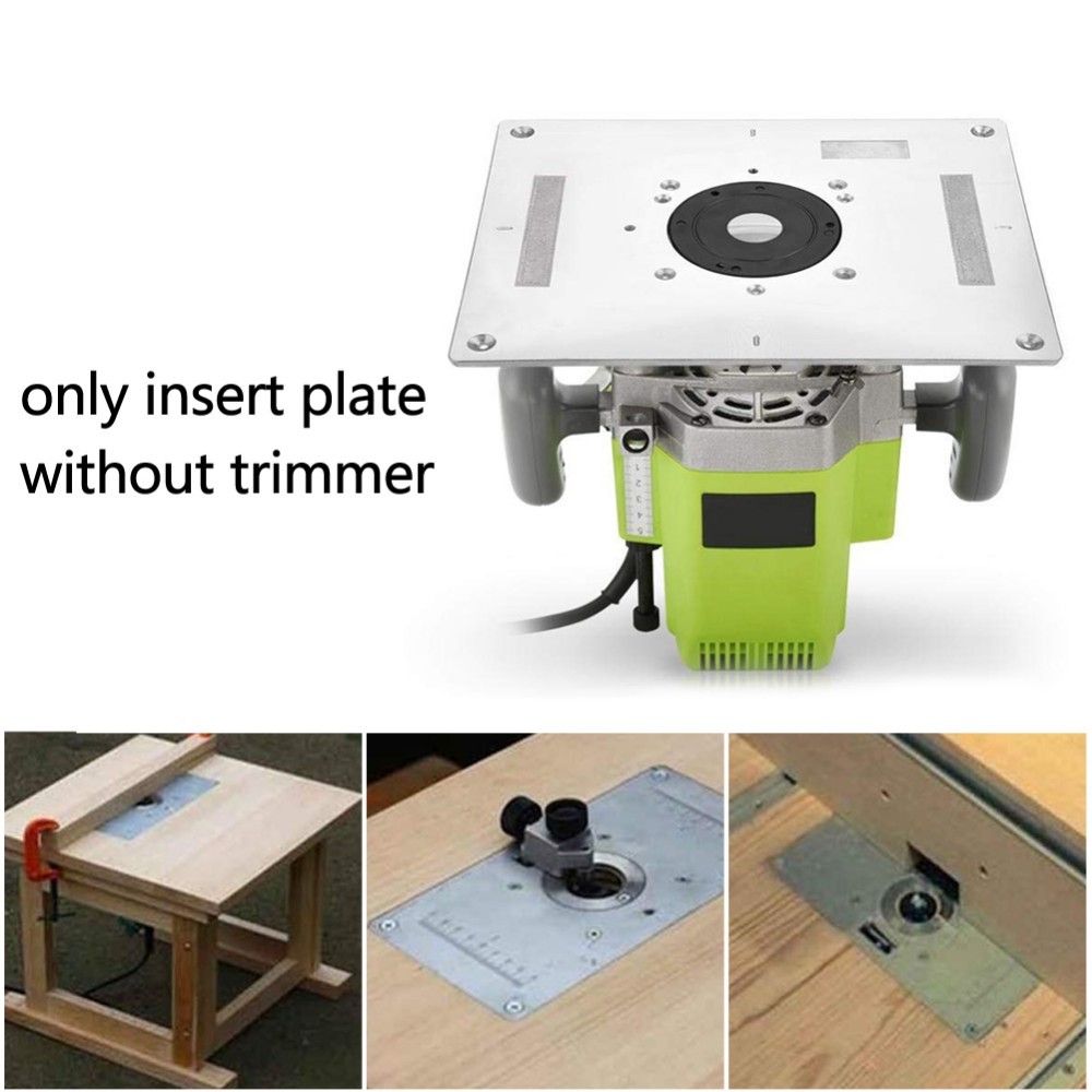 Multi-functional Aluminum Router Table Insert Plate Trimmer Engraving Machine Woodworking Bench Router Plate